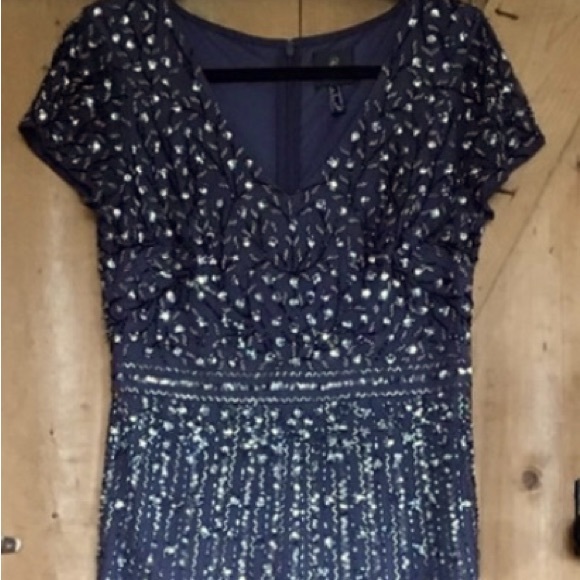 Adrianna Papell Dresses & Skirts - Full length beaded Navy Mother of the Bride formal